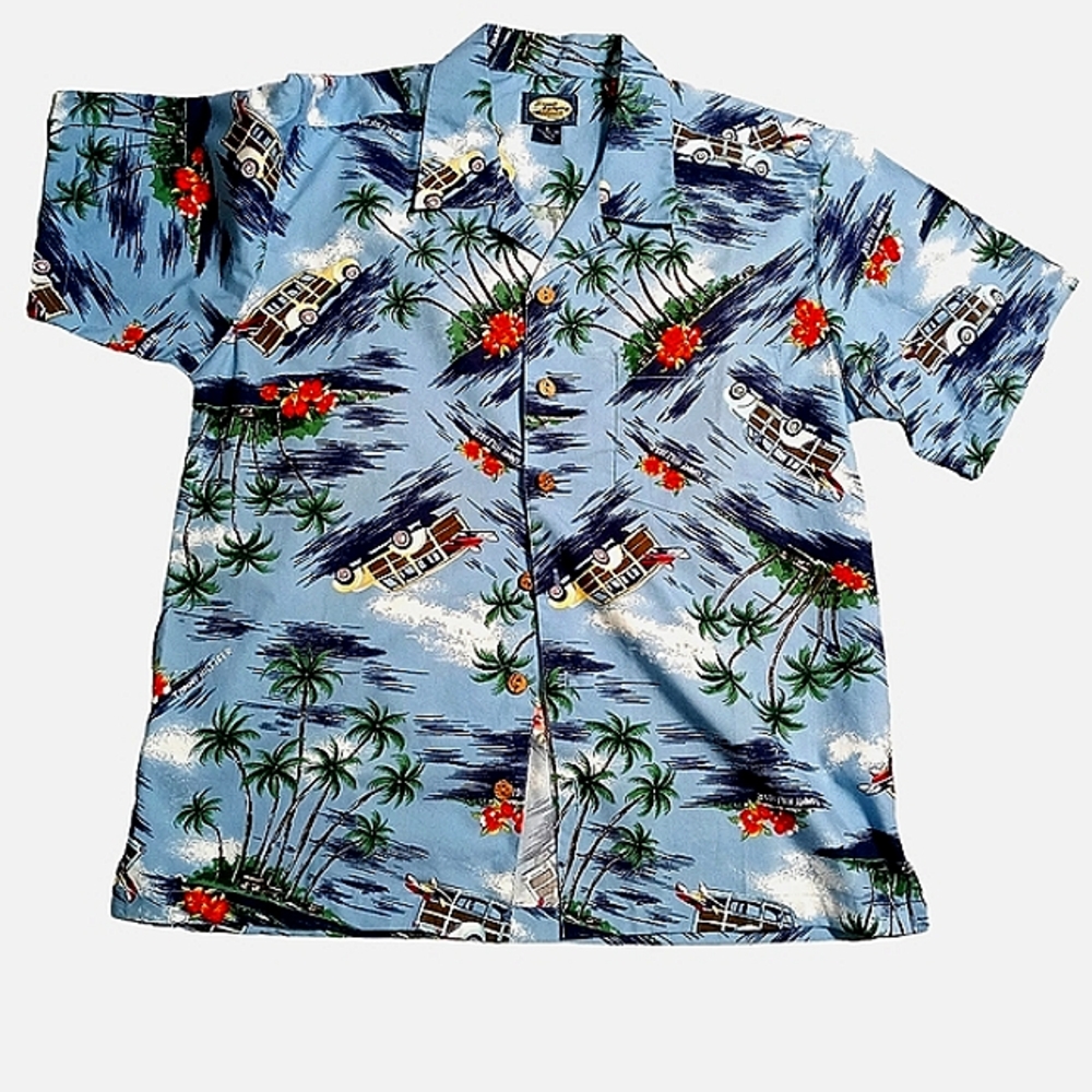 Tommy Bahama/ Tommy Hilfiger Cotton Hawaiian Shirt size S Manufacturing Error  6